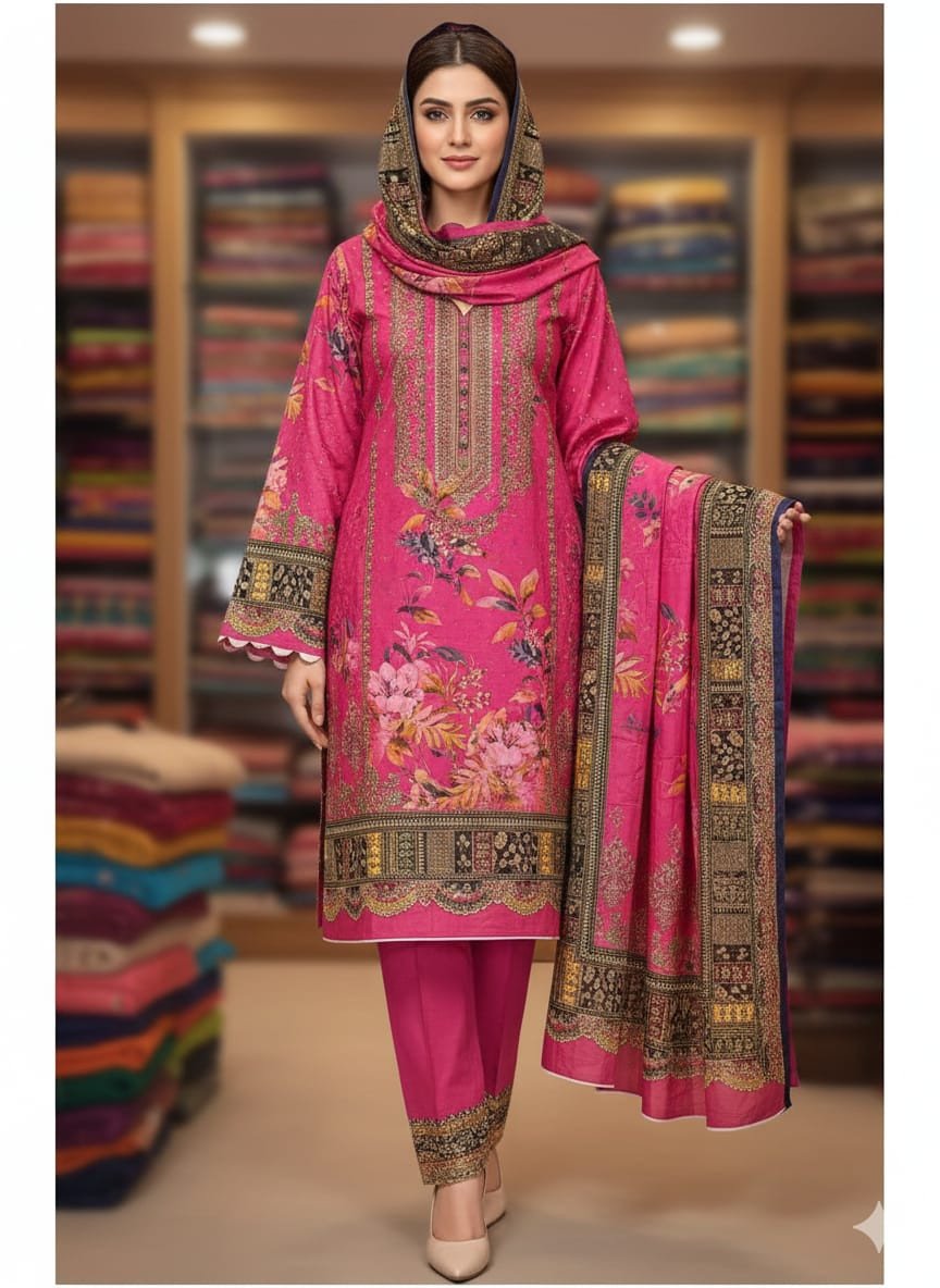 ডিজিটাল প্রিন্ট কটন থ্রি-পিস – স্টাইল + আরামের পারফেক্ট কম্বো!