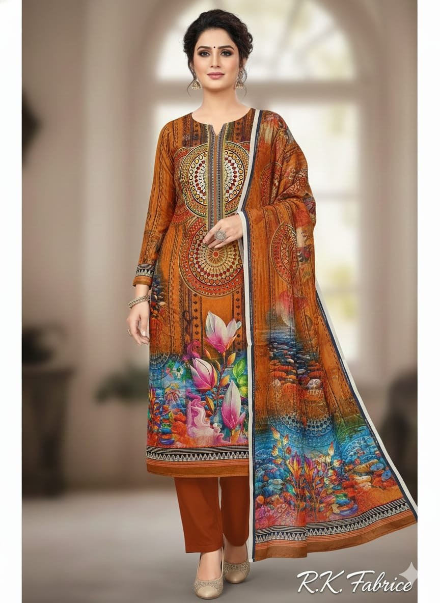 স্টাইলিশ আরাম এখন আপনার হাতে! ✨ ডিজিটাল প্রিন্ট কটন থ্রি-পিস – প্রতিদিনের ফ্যাশনে নতুন মাত্রা।